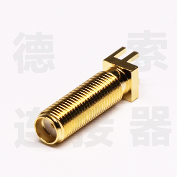 德索SMA连接器母直式穿墙/卡板铜镀金标准厂家