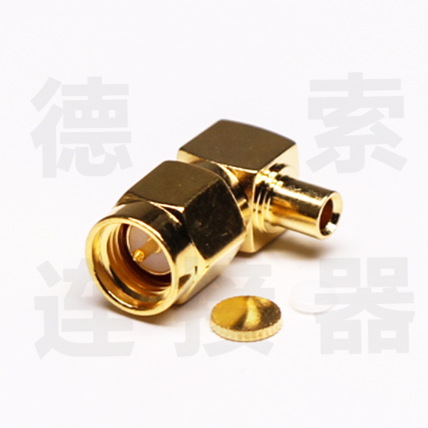 SMA连接器公弯式焊接铜镀金标准厂家