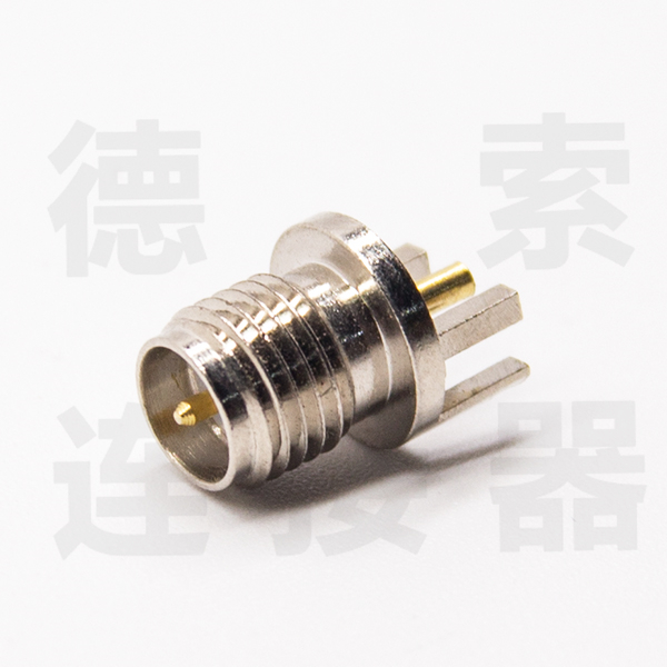 SMA连接器母直式卡板钢镀镍反极 