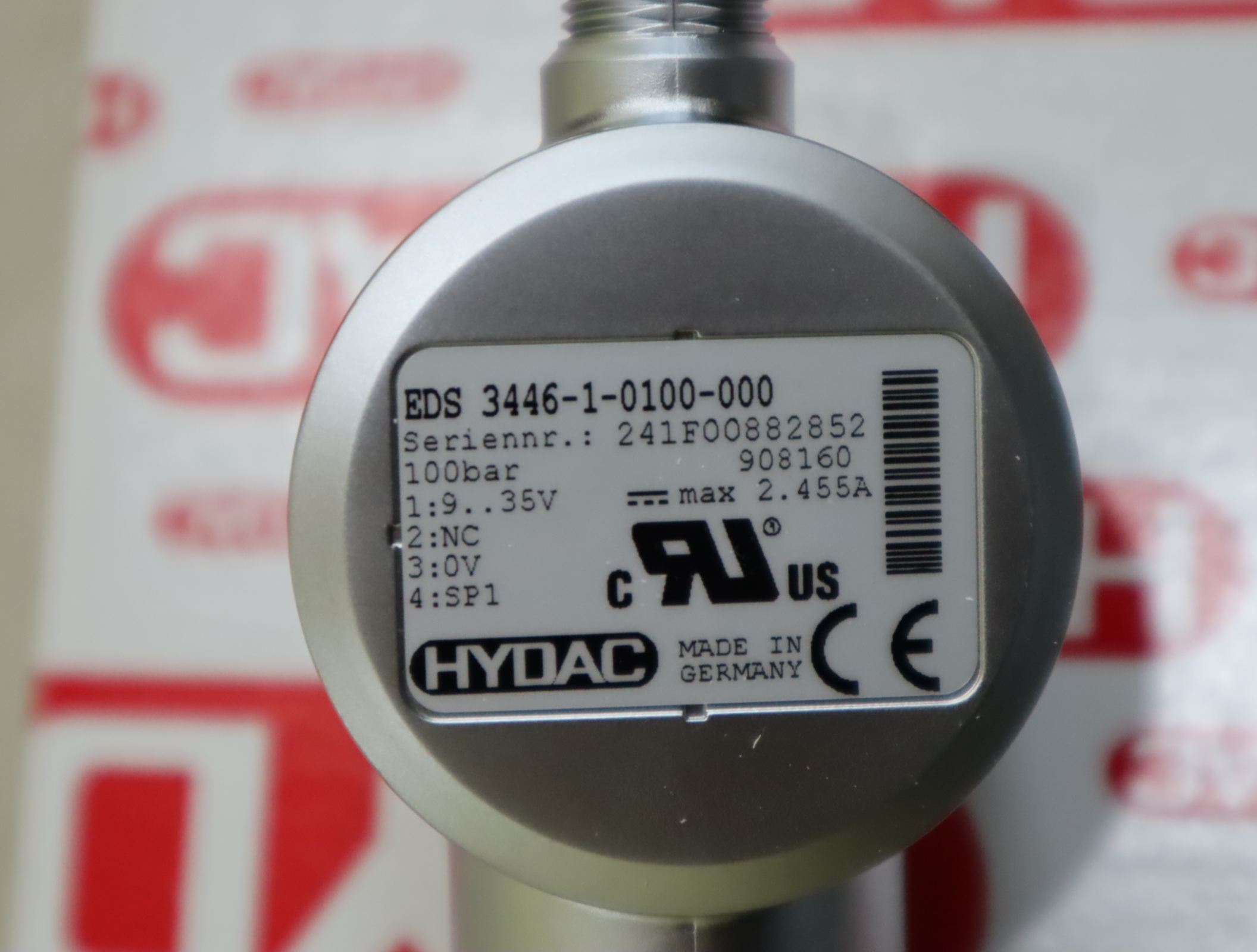 EDS3446-1-0100-000 908160 德国贺德克HYDAC压力温度传感器