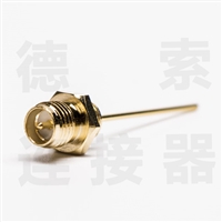SMA连接器母直式穿墙铜镀金反极厂家