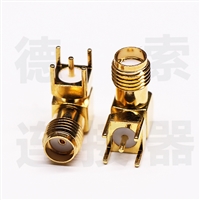 SMA连接器母弯式插孔防尘铜镀金标准工厂