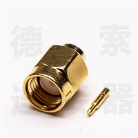 SMA连接器公直式焊接铜镀金标准