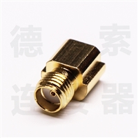 德索SMA连接器母直式沉板铜镀金标准 