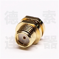 德索SMA连接器母直式穿墙铜镀金标准厂家