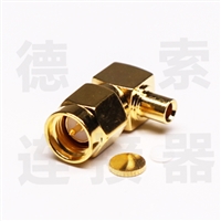 SMA连接器公弯式焊接铜镀金标准厂家