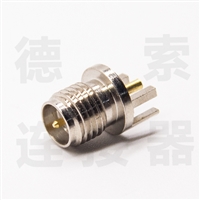 SMA连接器母直式卡板钢镀镍反极