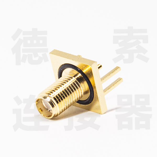 德索SMA连接器母直式插孔防水铜镀金标准 