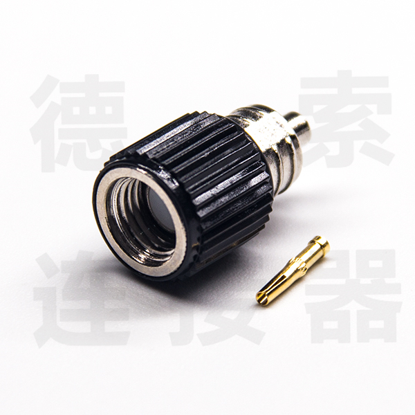 SMA连接器公直式焊接铜镀金反极 