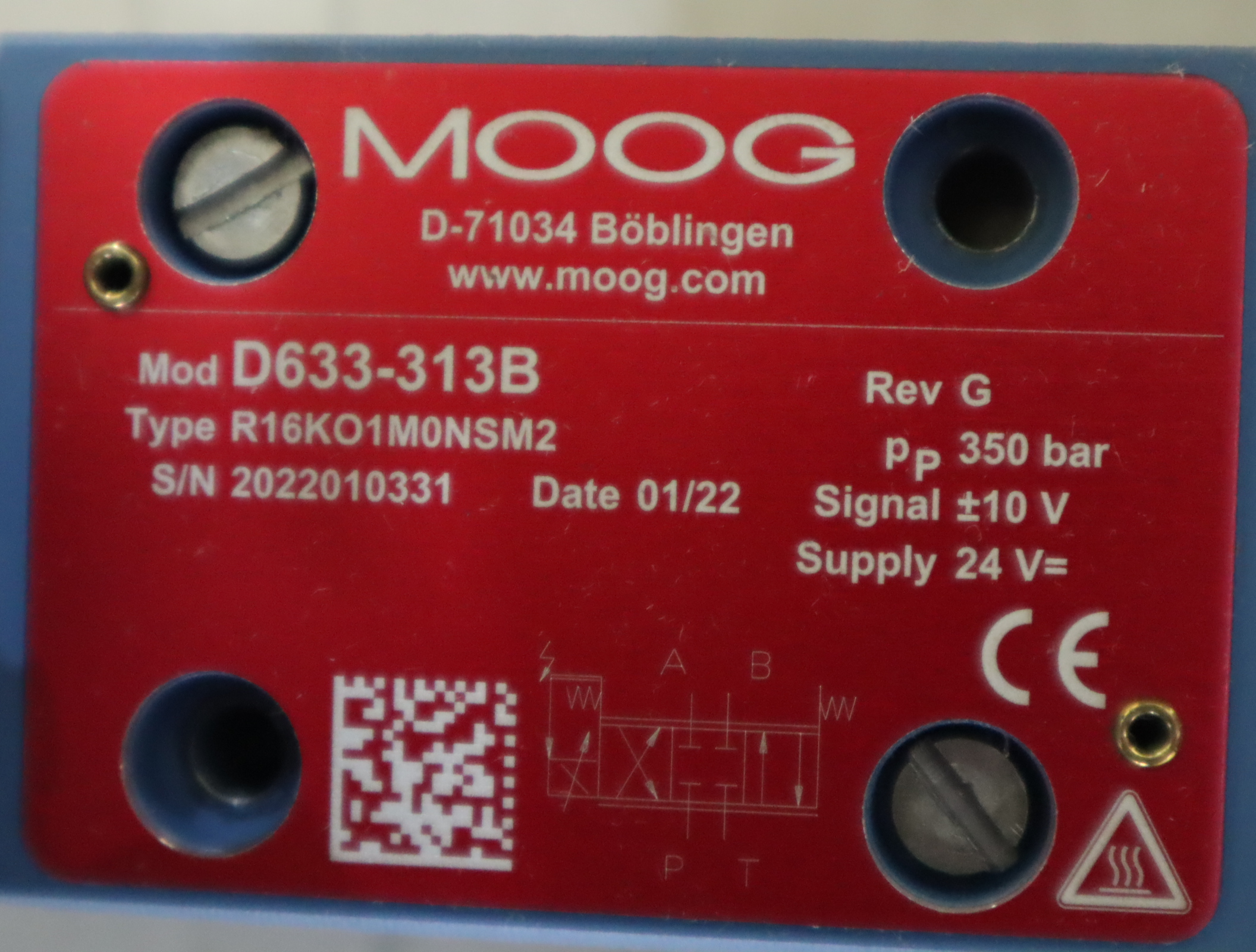 D633-313B R16KO1M0NSM2 美国穆格MOOG伺服阀