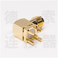 SMA连接器母弯式插孔铜镀金反极厂家
