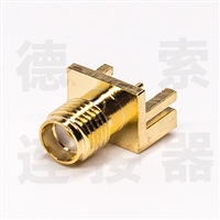 SMA连接器母直式卡板铜镀金标准厂家