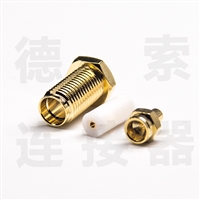 SMA连接器母直式焊接铜镀金标准 
