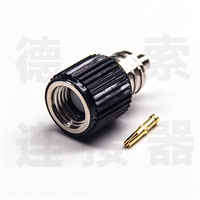 SMA连接器公直式焊接铜镀金反极 