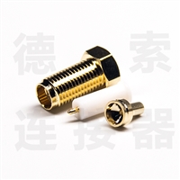 SMA连接器母直式焊接1.37/1.13/0.81铜镀金反极
