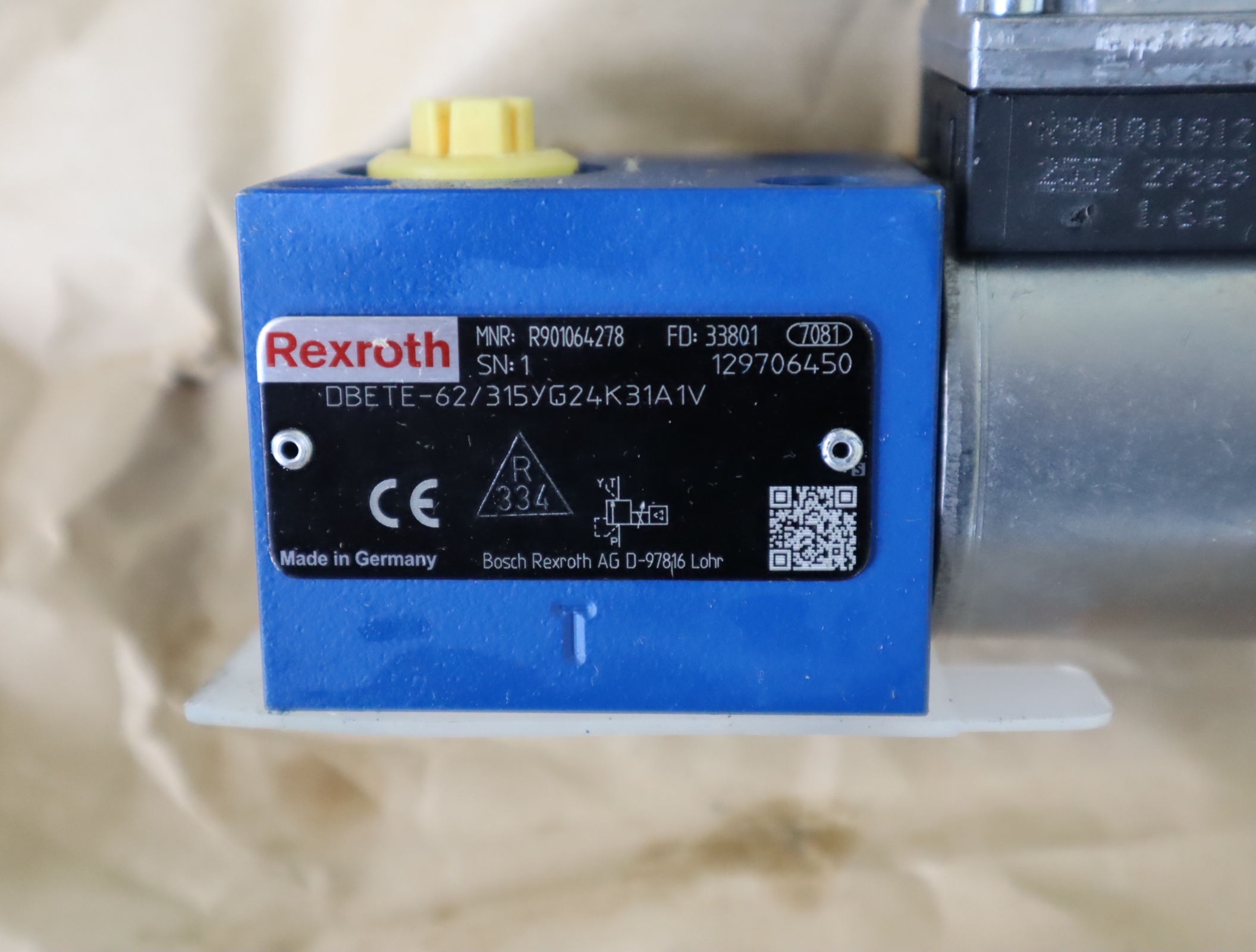 R901064278 DBETE-62/315YG24K31A1V 德国力士乐REXROTH比例溢流阀