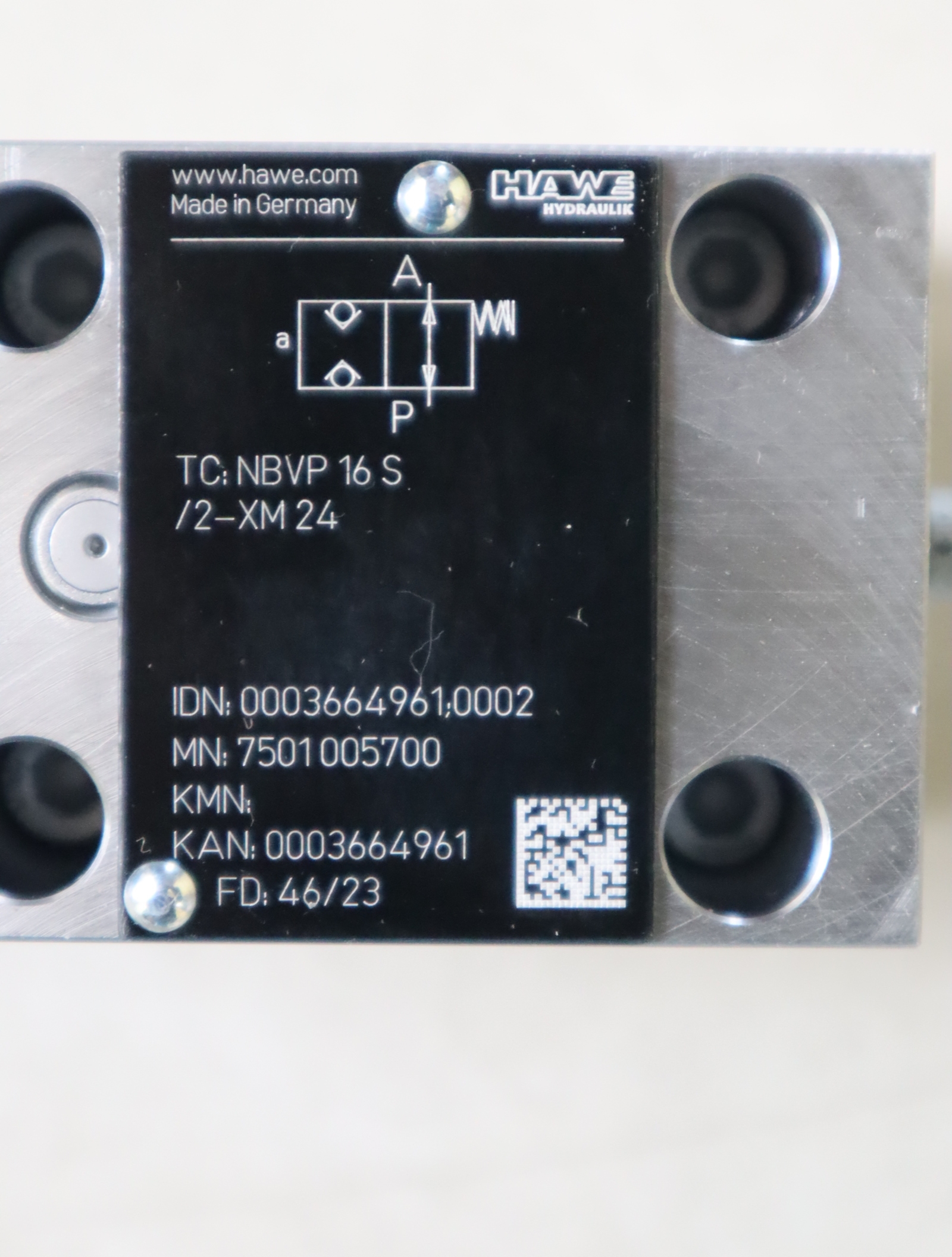 NBVP16S/2-XM24 德国哈威HAWE液压阀