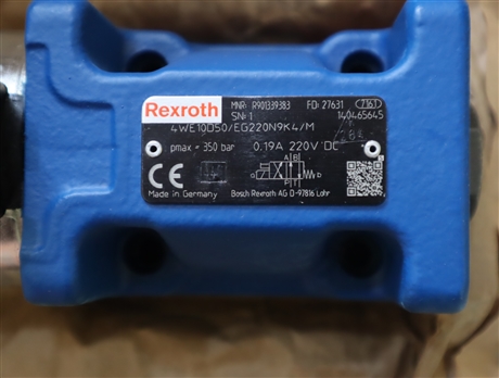 R901339383 4WE10D5X/EG220N9K4/M 德国力士乐REXROTH电磁阀