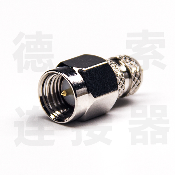 SMA连接器公直式压接铜镀镍标准 