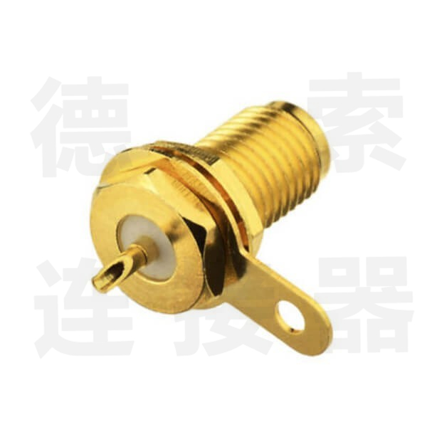 SMA连接器母直式穿墙焊接铜镀金标准厂家