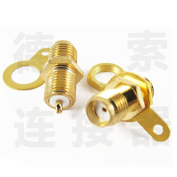 SMA连接器母直式焊接铜镀金标准工厂