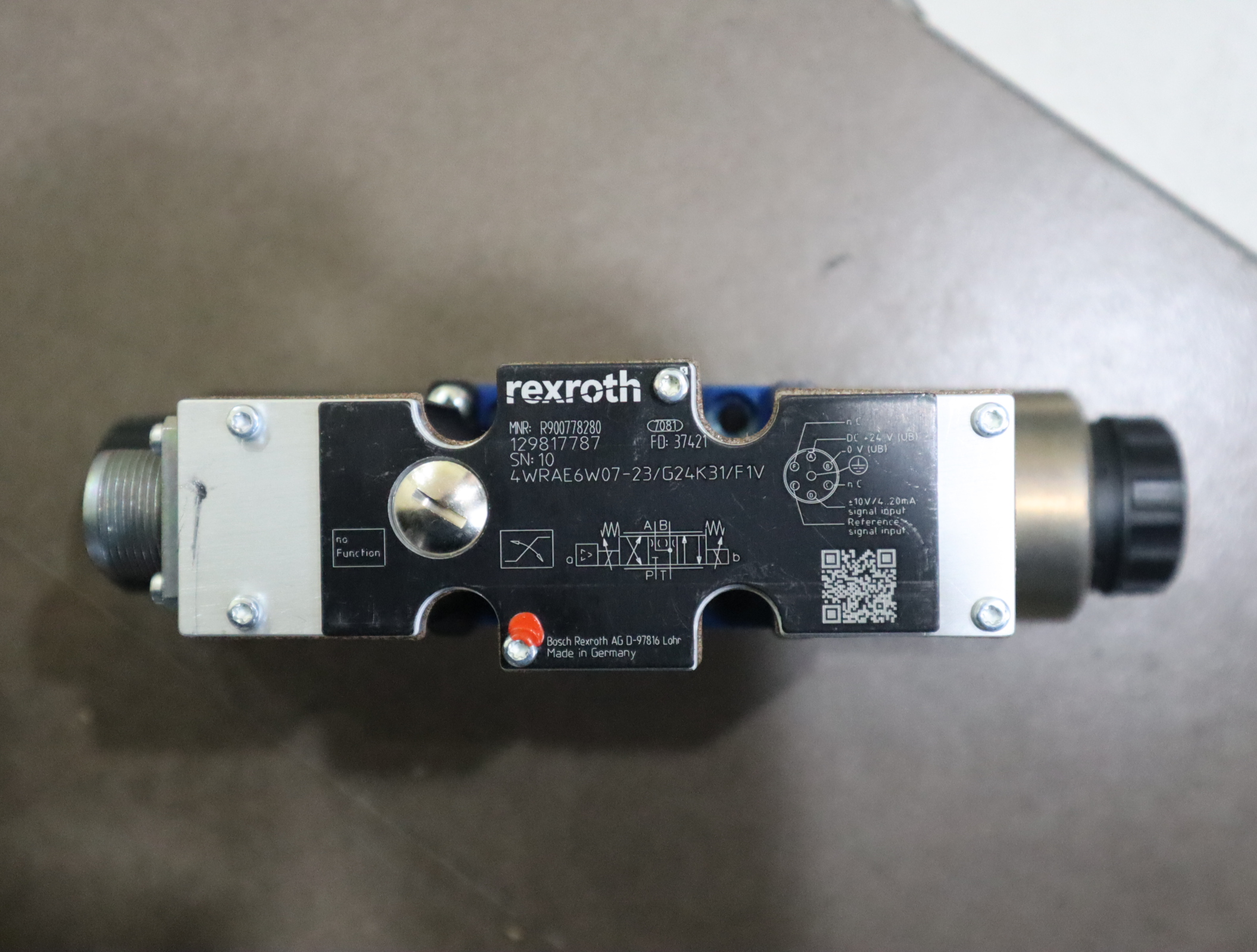 4WRAE6W07-22/G24K31/F1V R900778280 德国力士乐REXROTH比例阀