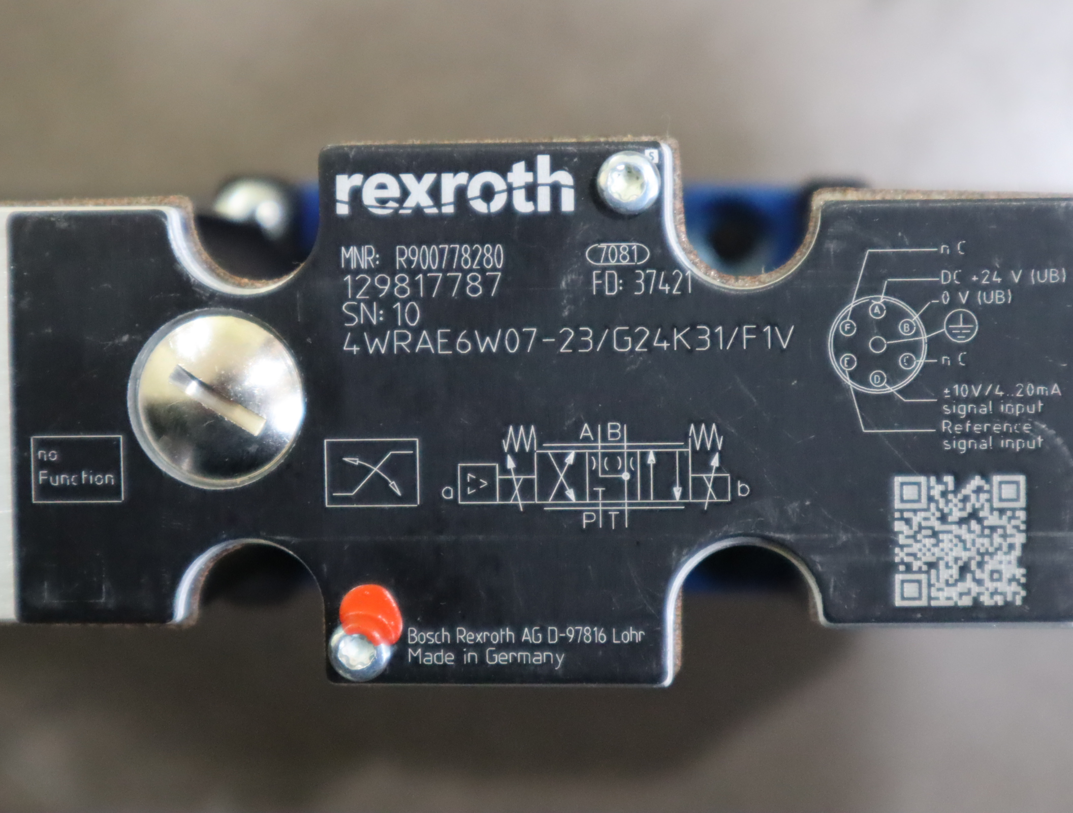 4WRAE6W07-22/G24K31/F1V R900778280 德国力士乐REXROTH比例阀