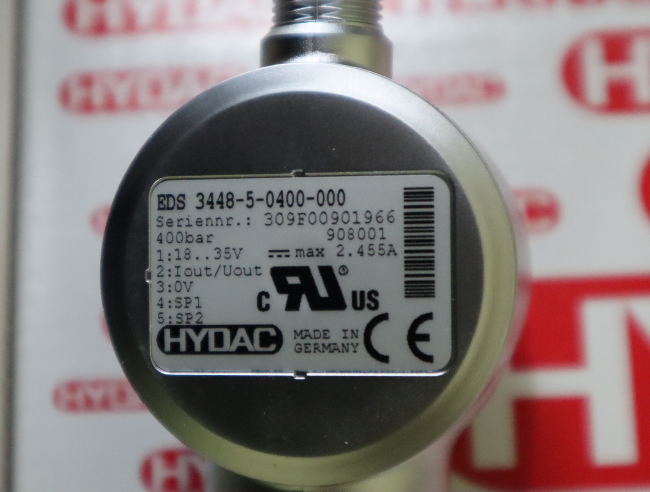 EDS3448-5-0400-000 908001 贺德克HYDAC压力温度传感器