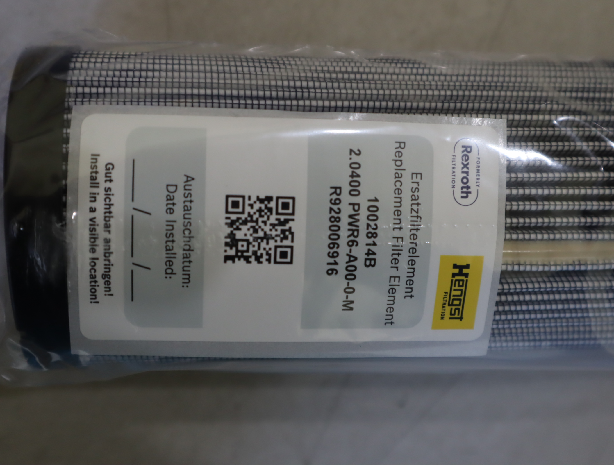 2.0400 PWR6-A00-0-M R928006916 1002814B 汉格斯特HENGST 滤芯