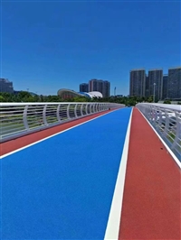 德州市小区内部彩虹跑道 颜色鲜亮 美观 路面改色喷涂聚氨酯