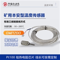 GWP200磁吸式温度传感器 矿用温度采集探头 铂热电阻三芯屏蔽线 