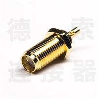 SMA连接器母直式穿墙开天窗压接式铜镀金标准厂家