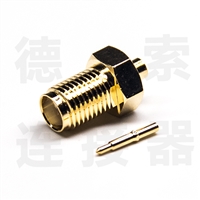 SMA连接器母直式穿墙焊接铜镀金反极厂家