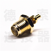 SMA连接器母直式穿墙开天窗压接式铜镀金标准工厂