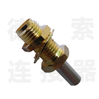 SMA连接器母直式穿墙焊接RG6铜镀金标准厂家