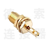 SMA连接器母直式穿墙开天窗压接式铜镀金标准定制