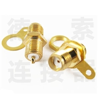 SMA连接器母直式焊接铜镀金标准工厂
