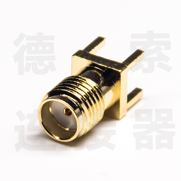SMA连接器母直式插孔铜镀金标准定制厂家