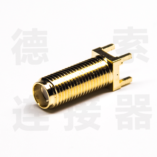 SMA连接器母直式穿墙/插孔铜镀金标准
