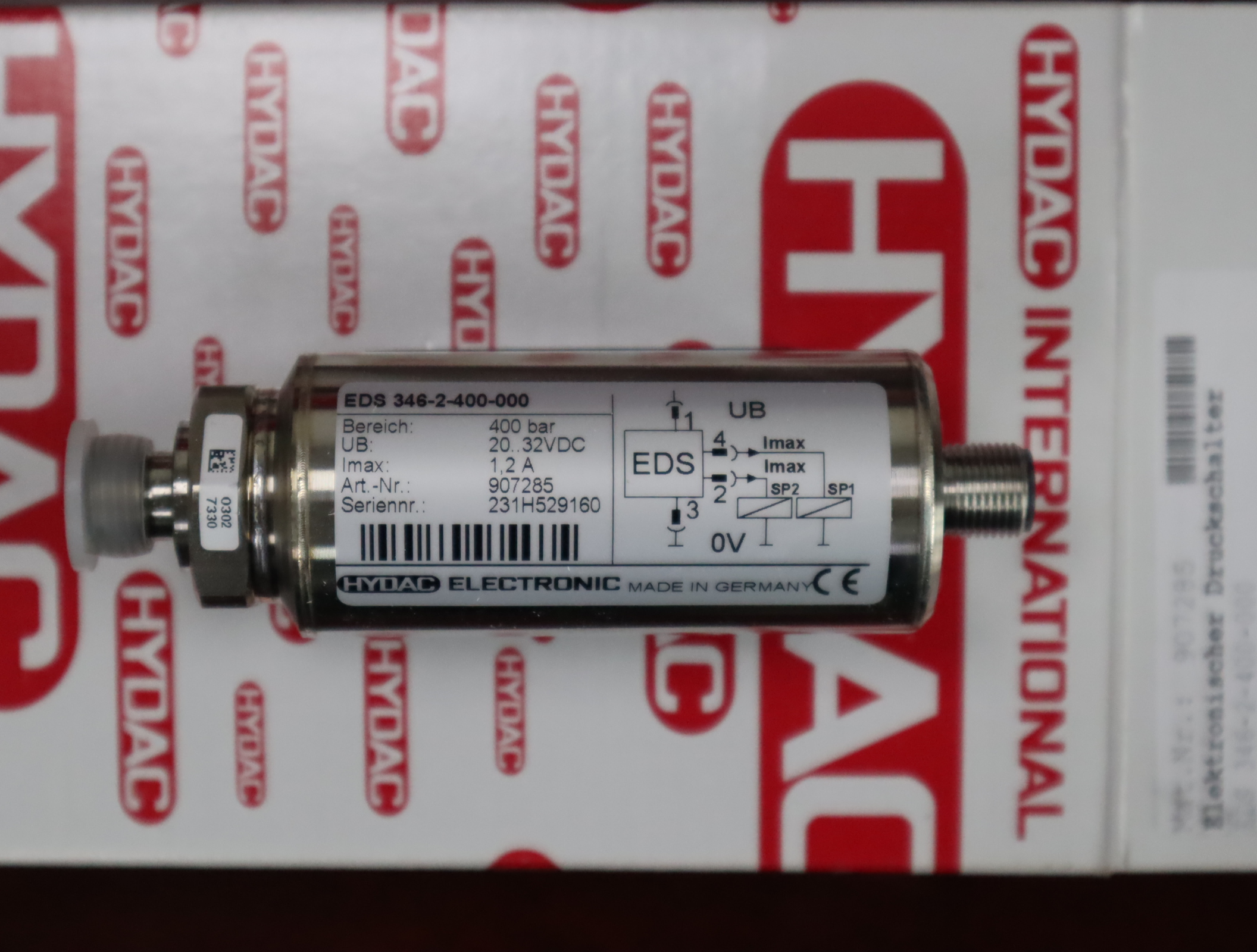 EDS346-2-400-000 907285 德国贺德克HYDAC压力温度传感器