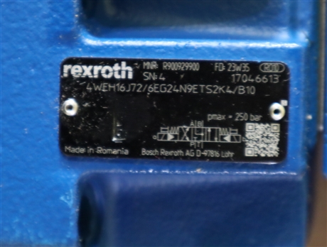 H-4WEH16J7X/6EG24N9ETS2K4/B10 R900929900 力士乐REXROTH电液阀