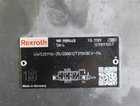 4WS2EM16-2X/200B12T315K8CV-114 R900944630 力士乐REXROTH伺服阀