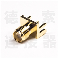 SMA连接器母直式卡板铜镀金标准定制