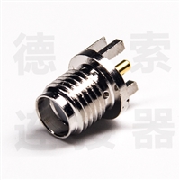 德索SMA连接器母直式卡板铜镀镍标准 