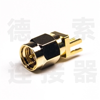 德索SMA连接器公头直式卡板铜镀金工厂