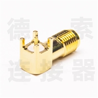 德索SMA连接器母弯式插孔铜镀金工厂