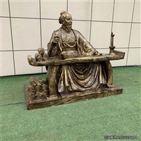 玻璃钢仿铜人像模型景观摆件雕塑