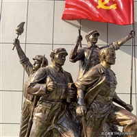 玻璃钢仿铜英勇人物造型摆件雕塑