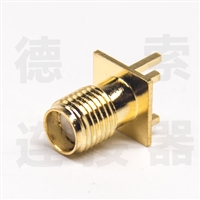德索SMA连接器母直式卡板铜镀金工厂