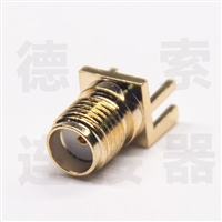 德索SMA连接器母直式卡板铜镀金厂家
